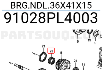 Honda 91028PL4003 BRG,NDL.36X41X15