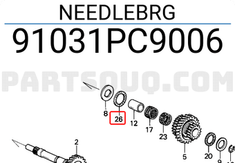 Honda 91031PC9006 NEEDLEBRG