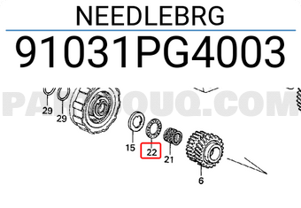 Honda 91031PG4003 NEEDLEBRG