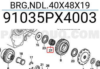 Honda 91035PX4003 BRG,NDL.40X48X19