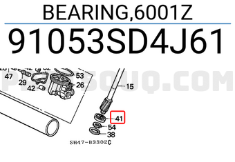 Honda 91053SD4J61 BEARING,6001Z