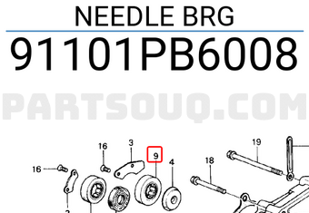 Honda 91101PB6008 NEEDLE BRG