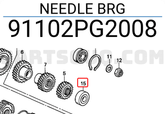 Honda 91102PG2008 NEEDLE BRG
