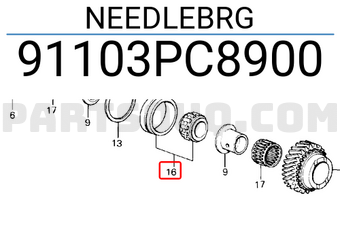 Honda 91103PC8900 NEEDLEBRG