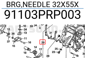 Honda 91103PRP003 BRG,NEEDLE 32X55X