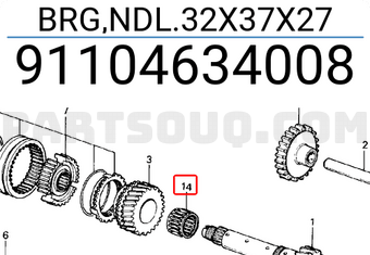 Honda 91104634008 BRG,NDL.32X37X27