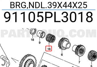 Honda 91105PL3018 BRG,NDL.39X44X25