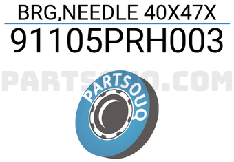 Honda 91105PRH003 BRG,NEEDLE 40X47X
