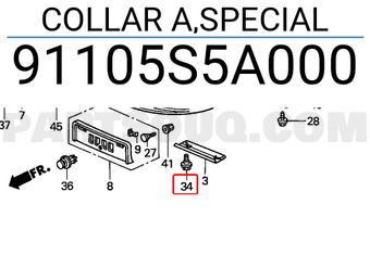 Honda 91105S5A000 COLLAR A,SPECIAL