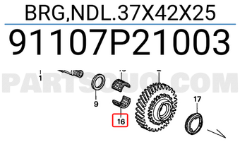 Honda 91107P21003 BRG,NDL.37X42X25