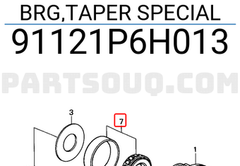 Honda 91121P6H013 BRG,TAPER SPECIAL