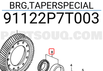 Honda 91122P7T003 BRG,TAPERSPECIAL