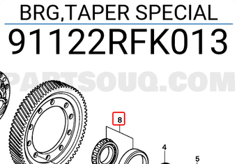 Honda 91122RFK013 BRG,TAPER SPECIAL