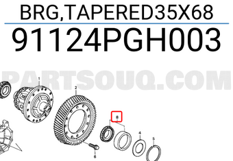 Honda 91124PGH003 BRG,TAPERED35X68