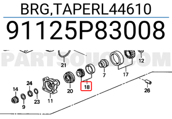 Honda 91125P83008 BRG,TAPERL44610