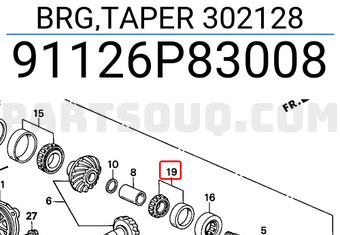 Honda 91126P83008 BRG,TAPER 302128