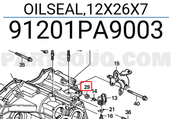 Honda 91201PA9003 OILSEAL,12X26X7