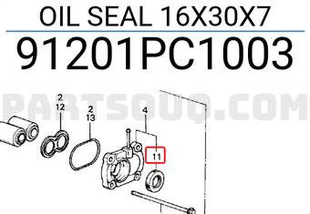 Honda 91201PC1003 OIL SEAL 16X30X7