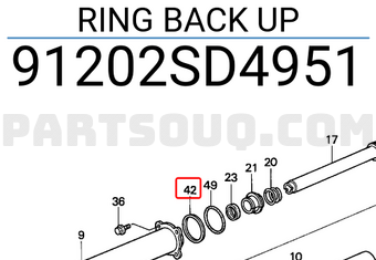 Honda 91202SD4951 RING BACK UP