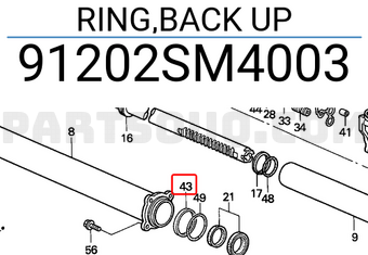 Honda 91202SM4003 RING,BACK UP
