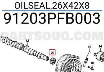Honda 91203PFB003 OILSEAL,26X42X8