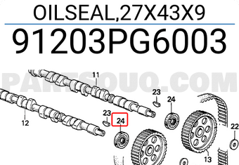 Honda 91203PG6003 OILSEAL,27X43X9