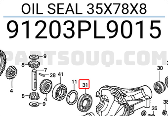 Honda 91203PL9015 OIL SEAL 35X78X8