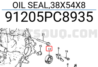 Honda 91205PC8935 OIL SEAL,38X54X8