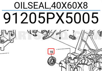 Honda 91205PX5005 OILSEAL,40X60X8