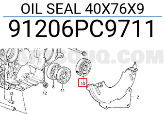 Honda 91206PC9711 OIL SEAL 40X76X9