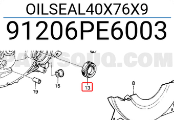 Honda 91206PE6003 OILSEAL40X76X9