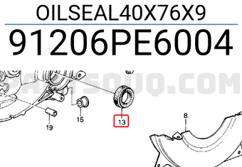 Honda 91206PE6004 OILSEAL40X76X9