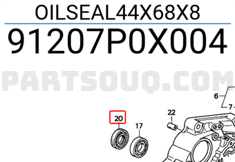 Honda 91207P0X004 OILSEAL44X68X8
