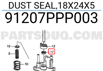 Honda 91207PPP003 DUST SEAL,18X24X5