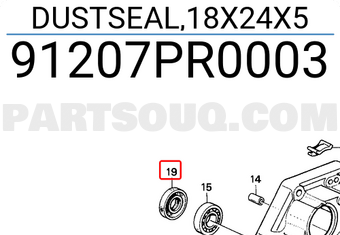 Honda 91207PR0003 DUSTSEAL,18X24X5