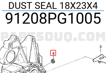 Honda 91208PG1005 DUST SEAL 18X23X4