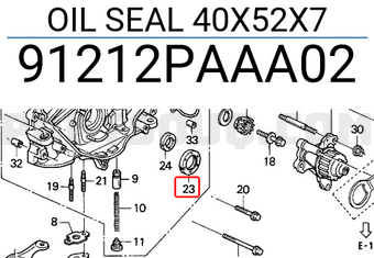 Honda 91212PAAA02 OIL SEAL 40X52X7