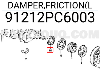 Honda 91212PC6003 DAMPER,FRICTION(L
