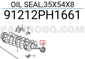 Honda 91212PH1661 OIL SEAL,35X54X8