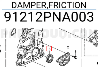Honda 91212PNA003 DAMPER,FRICTION