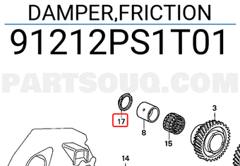 Honda 91212PS1T01 DAMPER,FRICTION