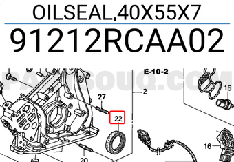 Honda 91212RCAA02 OILSEAL,40X55X7