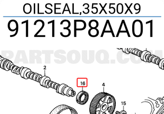 Honda 91213P8AA01 OILSEAL,35X50X9