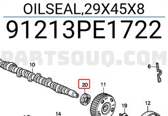 Honda 91213PE1722 OILSEAL,29X45X8