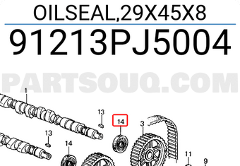 Honda 91213PJ5004 OILSEAL,29X45X8