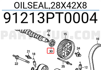 Honda 91213PT0004 OILSEAL,28X42X8