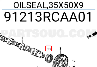 Honda 91213RCAA01 OILSEAL,35X50X9