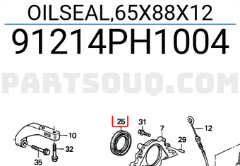 Honda 91214PH1004 OILSEAL,65X88X12