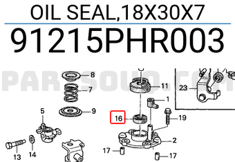 Honda 91215PHR003 OIL SEAL,18X30X7