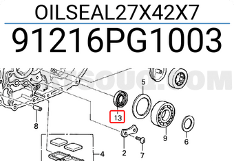 Honda 91216PG1003 OILSEAL27X42X7